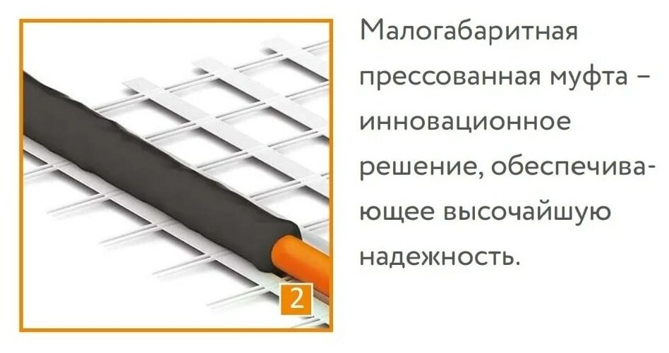 Мат нагревательный Теплолюкс ProfiMat 2160 Вт/12,0 кв.м с терморегулятором ТР520 - фотография № 5