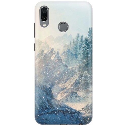 фото Cиликоновый чехол на honor play / хонор плей с принтом "снежные горы и лес" gosso