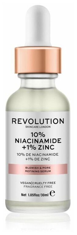 REVOLUTION 10% Niacinamide + 1% Zinc Сыворотка для лица, 30 мл