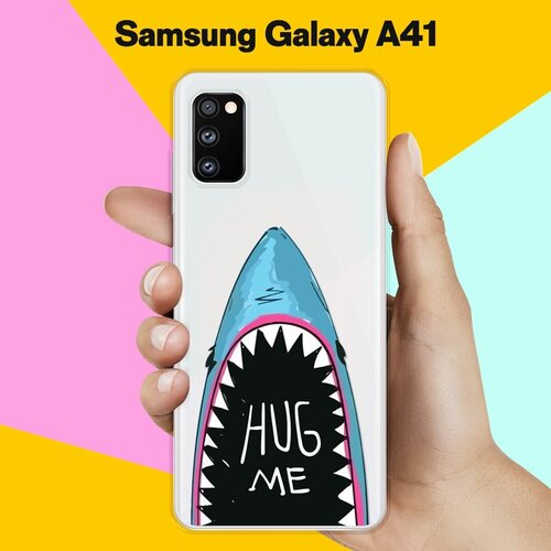 противоударный силиконовый чехол данганронпа лого на samsung galaxy a41 самсунг галакси а41 Силиконовый чехол Акула на Samsung Galaxy A41