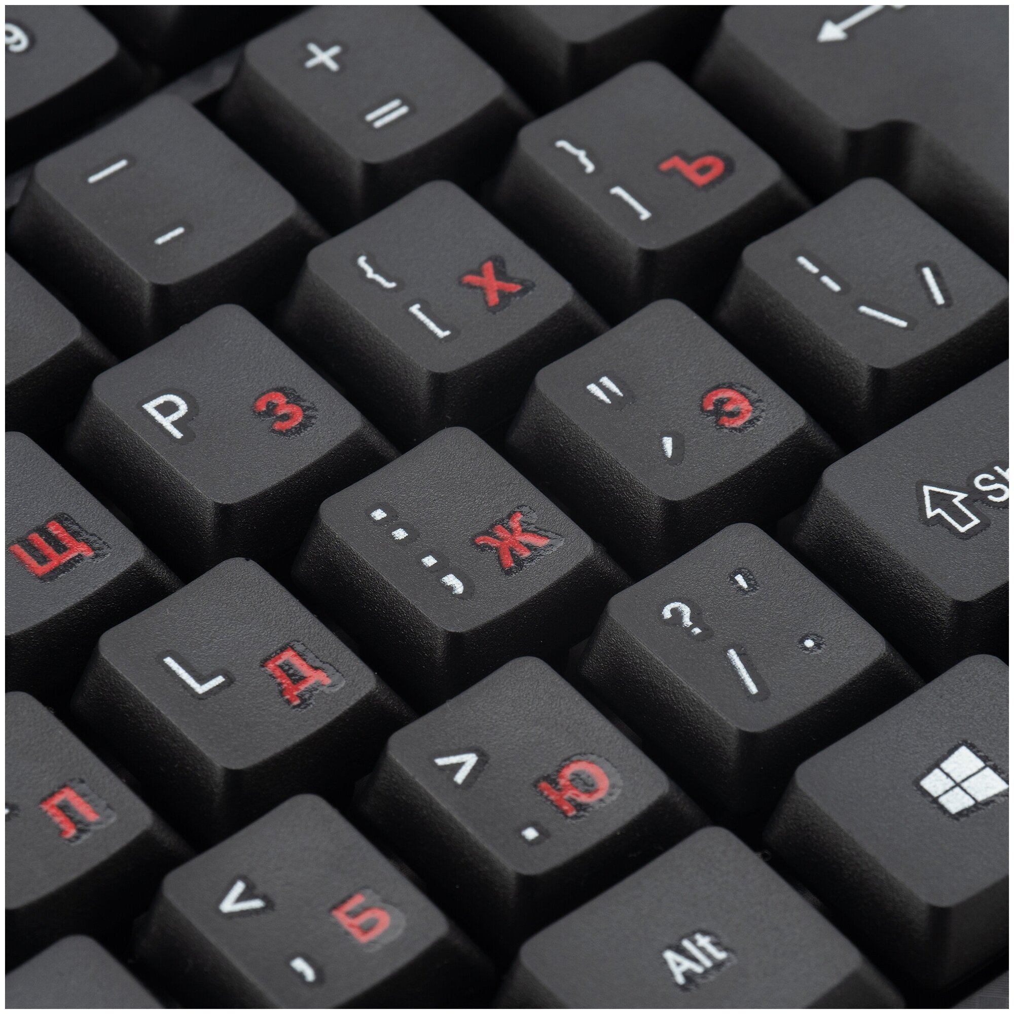 Клавиатура + мышь Oklick клав:черный мышь:черный USB - фото №18