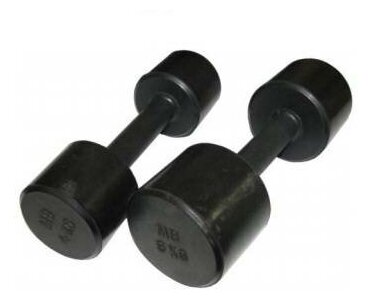 Гантель обрезиненная черная 5 кг MB BARBELL (MB-FitB-5)