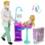 Кукла Кен Miss Kapriz Моя профессия Стоматолог с пациентом - изображение
