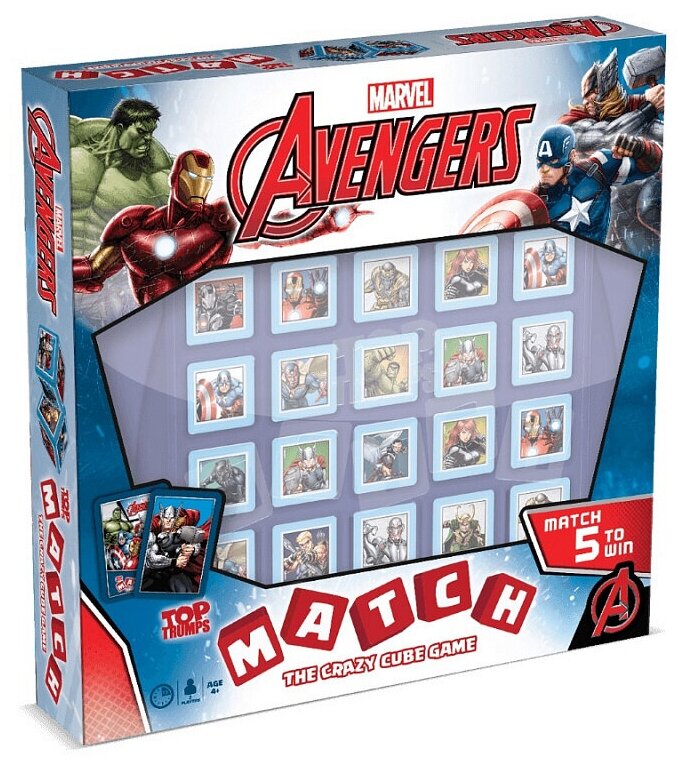 Настольная игра Мэтч Марвел Мстители "Top Trumps Match Marvel Avengers" ИНТЕРХИТ - фото №1