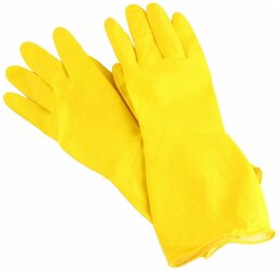 Перчатки Aviora хозяйственные резиновые, 1 пара, размер S, цвет желтый