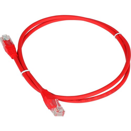 Патч-корд Lanmaster TWT-45-45-2.0-RD UTP RJ-45 вил.-вилка RJ-45 кат.5E 2м красный ПВХ (уп:1шт) модуль vcom rj 45 rj 45 проходной кат 5e 10 шт в уп ке