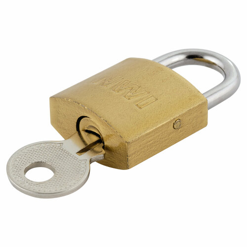 Замок навесной маленький размер 20 х 12 мм багажный Минизамок для раздевалки шкафчика багажной сумки - цвет золотистый 330₽