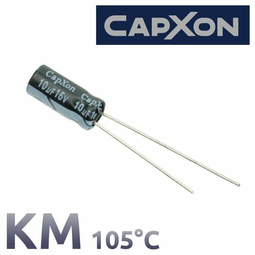10мкФ 16В KM 5x11 105 С конденсатор электролитический 40шт 468₽