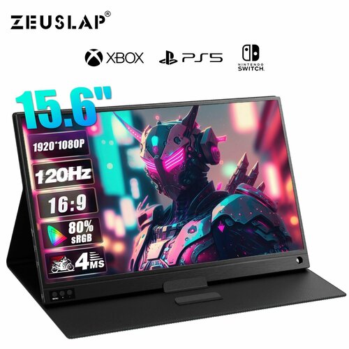 ZEUSLAP P15A-120Hz 156inch портативный монитор IPS Full HD Игровой монитор для мобильного телефона ноутбука мини ПК Switch PS5 XBOX Steam Deck 11000₽