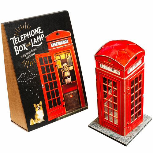Телефонная будка-светильник Англия (красная) (с фонариком). Арт. 1005-1