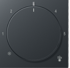 JUNG A500 Антрацит Накладка регулятора теплого пола (механизм FTR231), A1749BFANM