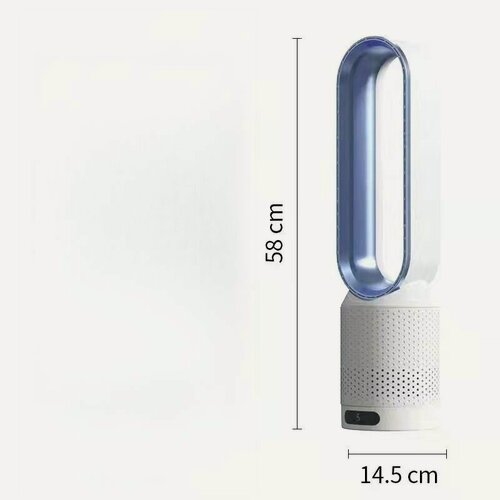 Изображение товара Вентилятор безлопастный, настольный, синий, пульт ДУ, 40Вт, 50дБ