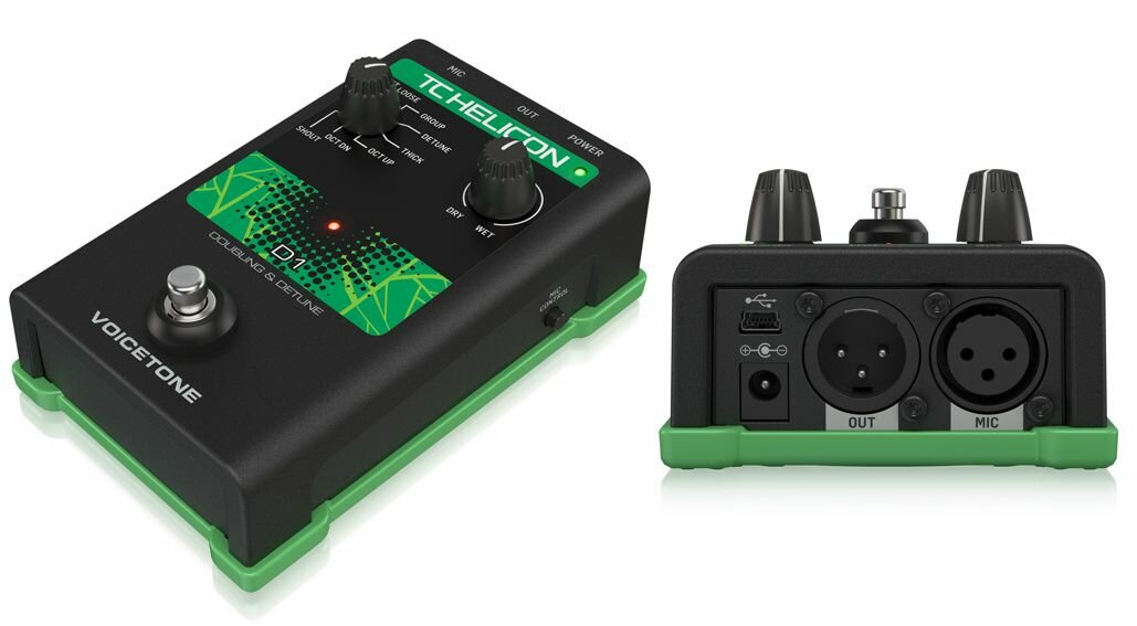 TC Helicon VOICETONE D1 педаль эффектов реалистичное дублирование вокала, различные пресеты