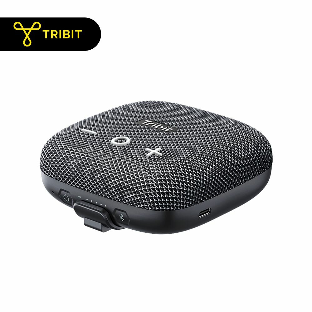 Портативная Bluetooth-колонка Tribit StormBox Micro 2, глубокие басы, IP67, водонепроницаемый небольшой динамик для кемпинга, встроенный ремешок
