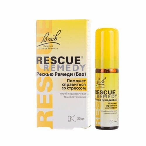 Изображение Bach, RESCUE Remedy Spray, спрей подъязычный, 20 мл