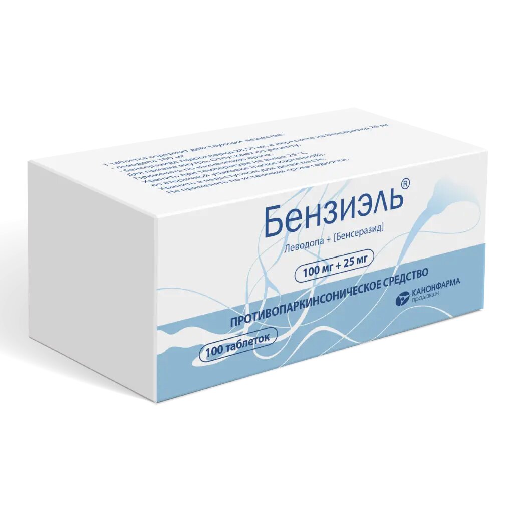 Бензиэль таблетки 100 мг25 мг 100 шт
