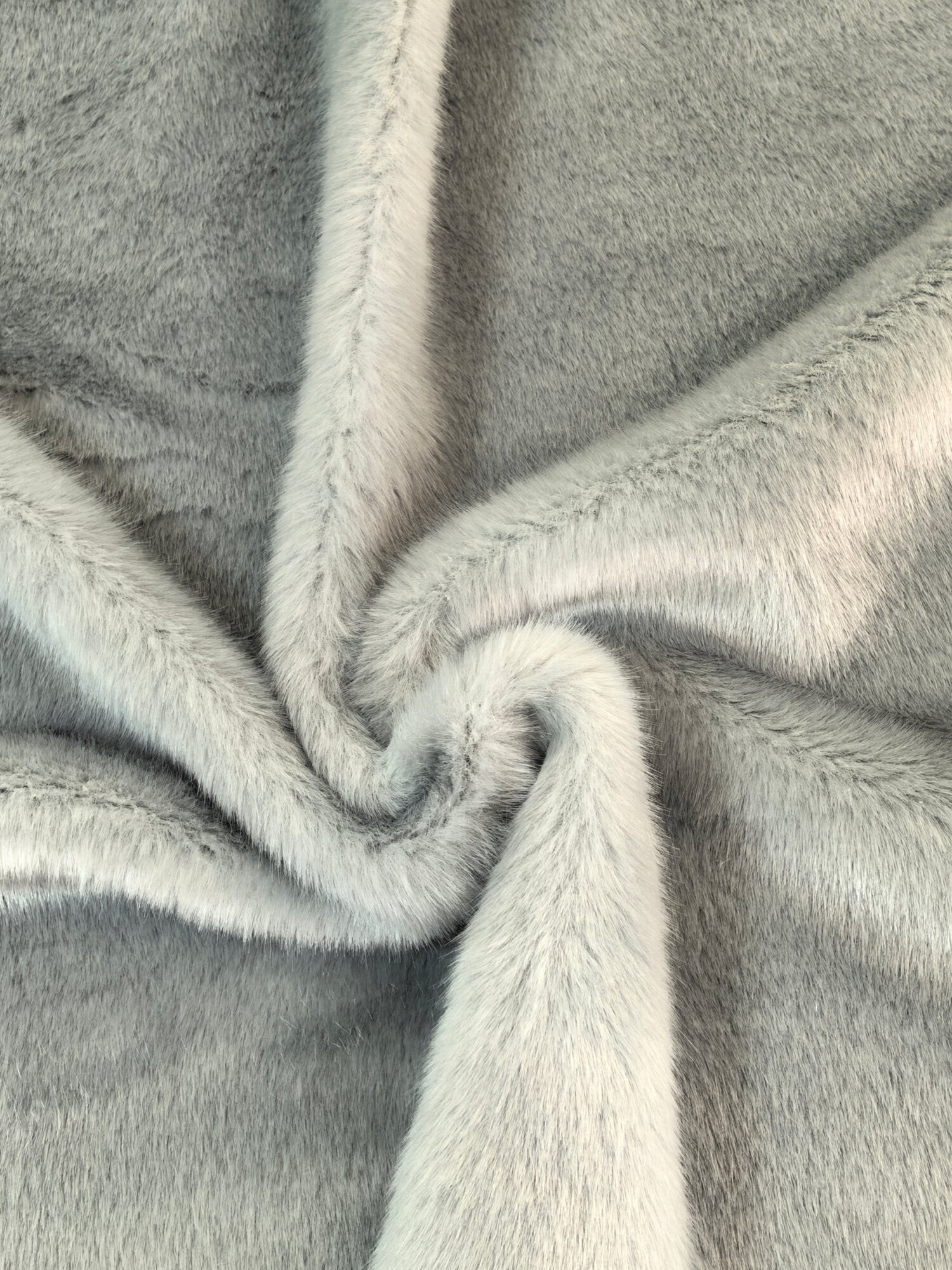 Искусственный мех на трикотажной основе ворс 10 мм голубая норка для игрушек рукоделия отрез 50х50 см