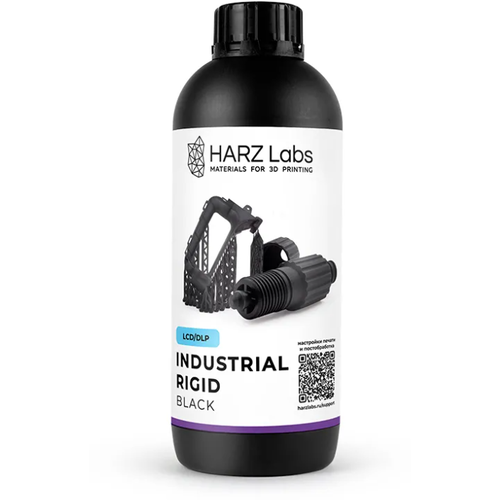 Фотополимерная смола HARZ Labs Industrial Rigid, черный (1000 гр) фотополимерная смола harz labs industrial pp like черный 500 гр