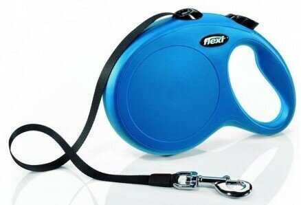 Flexi рулетка New Classic для собак до 50 кг (5 м лента) L, Синий