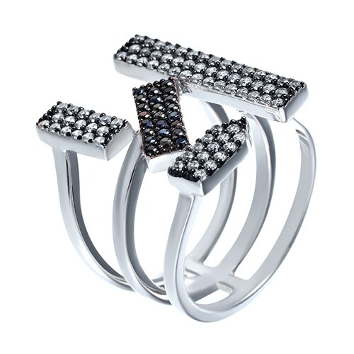 фото Element47 кольцо из серебра 925 пробы с фианитами mr143144m0a-ko-002-wg, размер 16.75