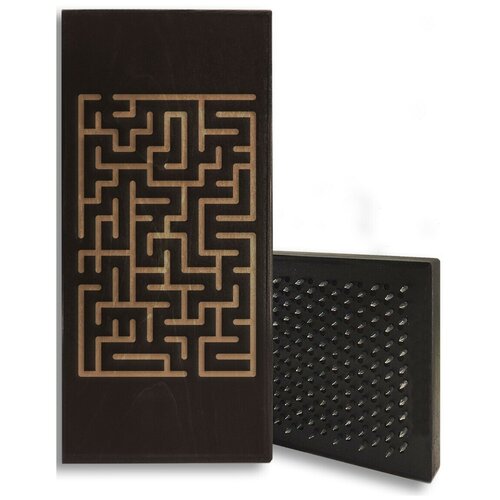 фото Доска садху с динамическими гвоздями, лабиринт - 285 шаг 10мм черная goodwood