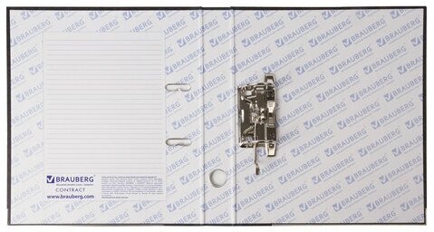 BRAUBERG Папка-регистратор А4+, картон с мраморным покрытием, 70 мм, черный - фото №11