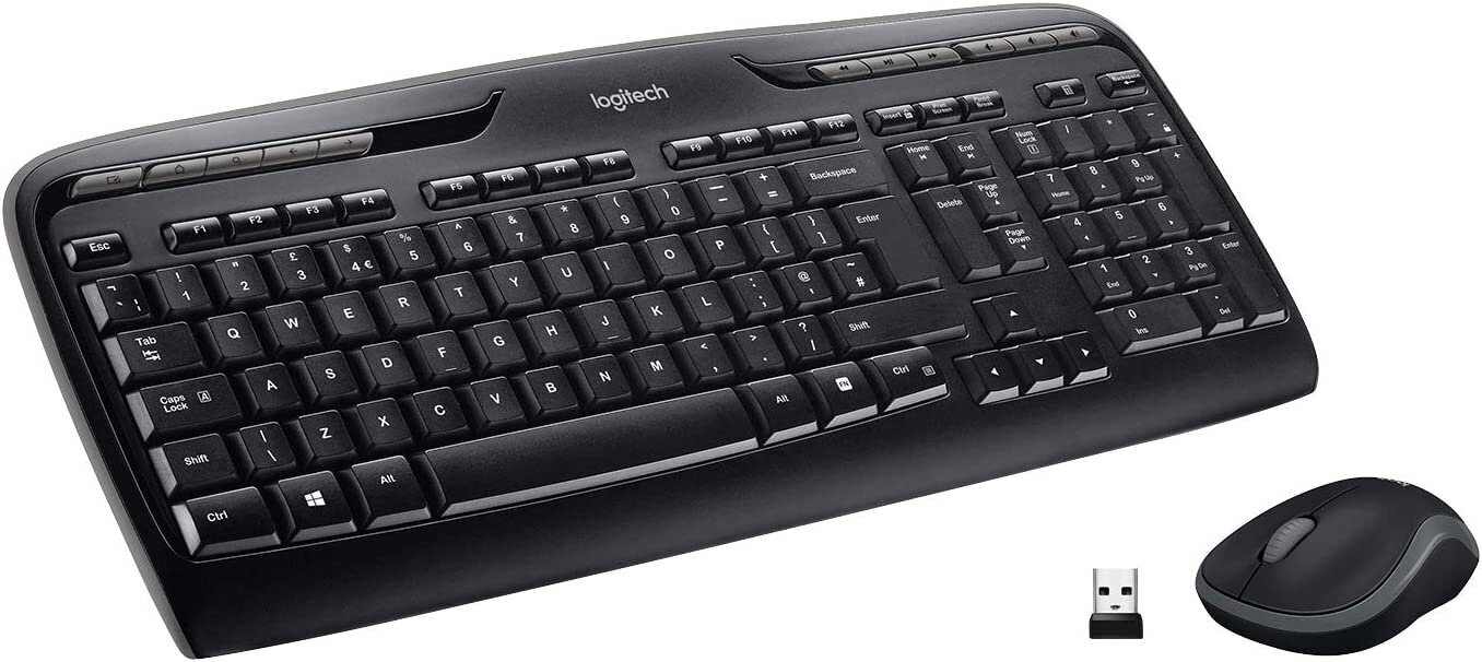Logitech Клавиатура + мышь Logitech MK330 клав: черный мышь: черный USB беспроводная Multimedia (920-003989)