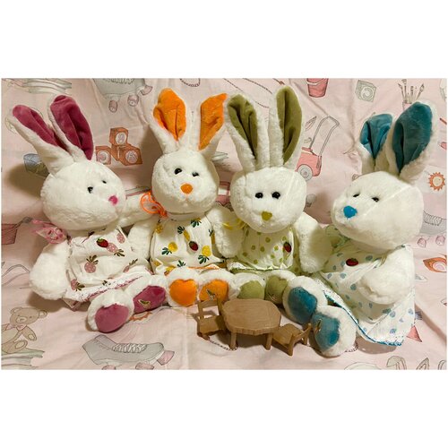 Мягкая игрушка Зайка, цвета в ассортименте. Символ года, заяц.