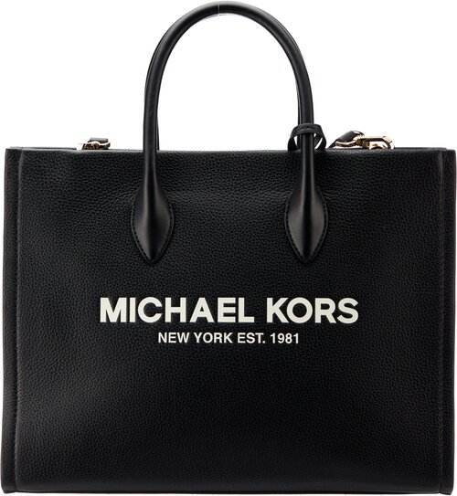 Сумка тоут MICHAEL KORS 106577, фактура гладкая, зернистая, черный