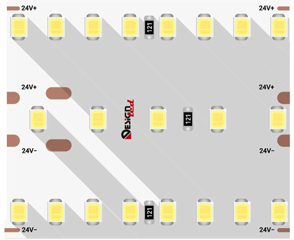 Светодиодная лента DesignLed "DSG2420-24-NW-33" 24V IP33 SMD2835 40 Вт/м, 5300 Лм/м, 420 диодов на 1 метр, ширина 40 мм, цвет белый