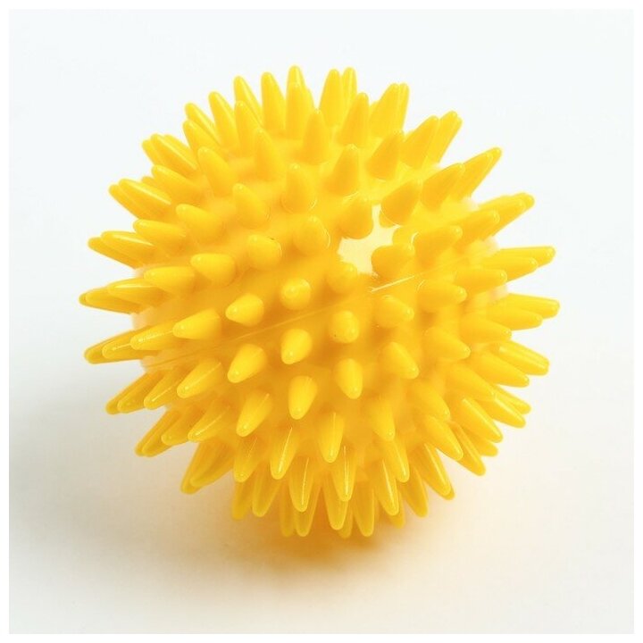 Мяч массажный ø8 см, цвет желтый, Крошка Я