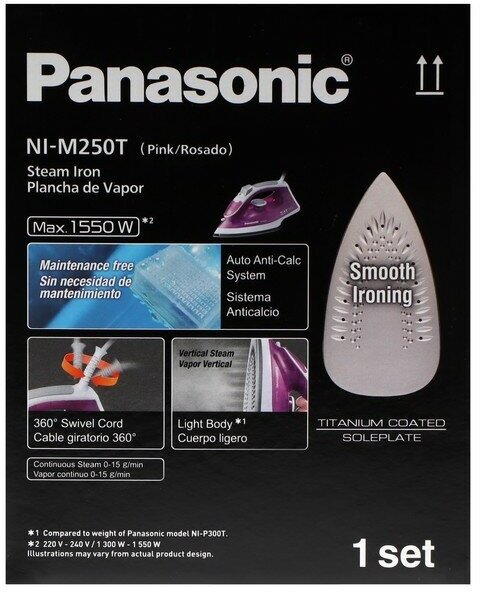 Утюг Panasonic NI-M 250TPTH PINK (8887549707599) - фотография № 7