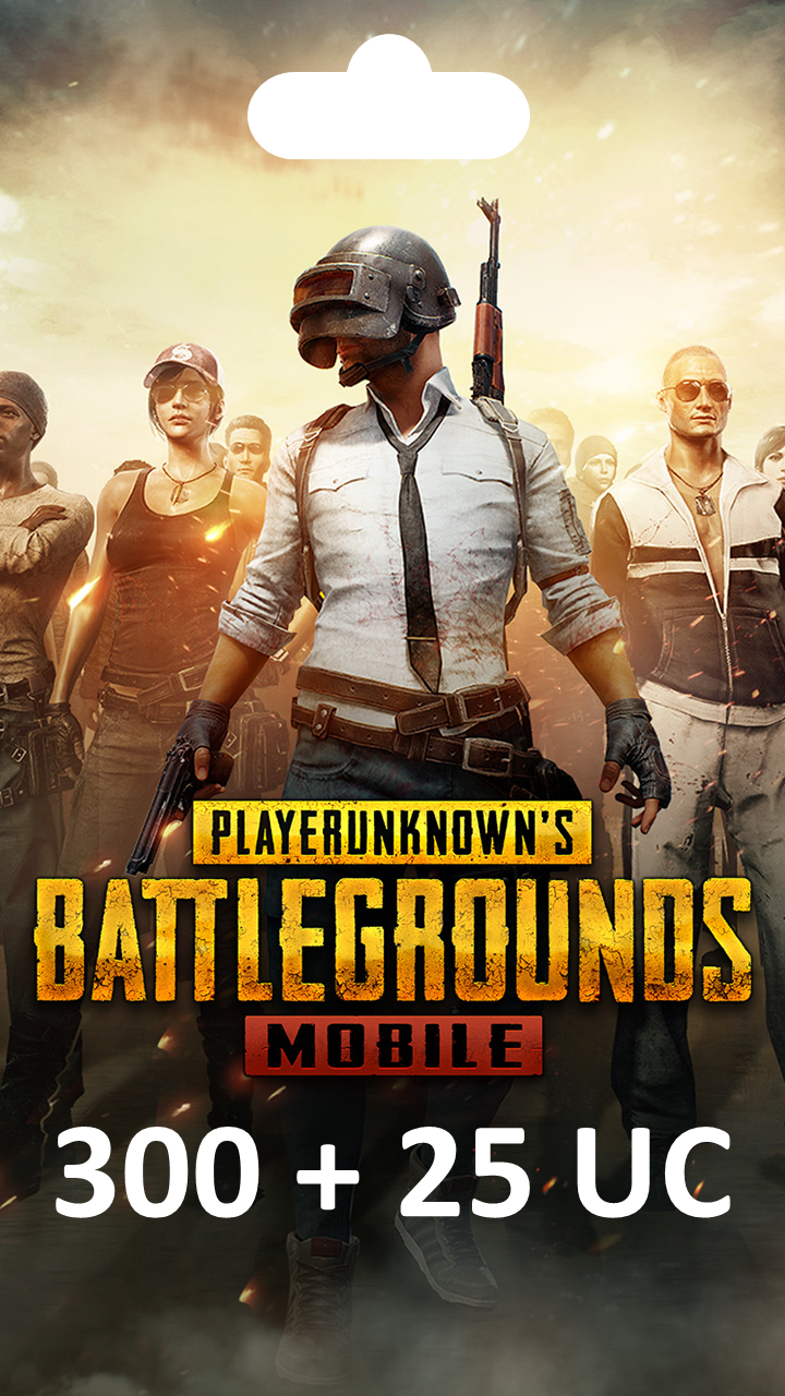 Код пополнения PUBG Mobile номинал 325 UC