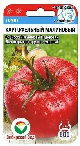 Томат Картофельный малиновый 20шт Сибирский сад