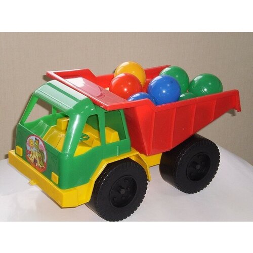 Грузовик детский Кассон Шарики, игрушечный, для малышей (3-274) самосвал игрушечный кассон тюльпан шарики пластиковый детский 3 305