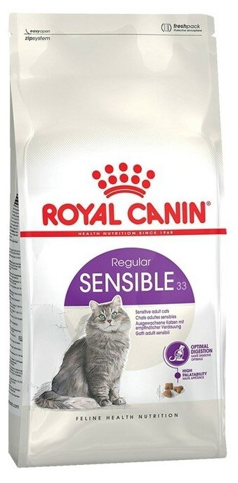 Royal Canin Сухой корм RC Sensible для кошек с чувствительным ЖКТ, 4 кг