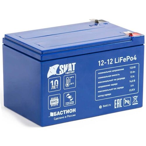 Skat i-Battery 12-12 LiFePo4 аккумулятор 12Ач Бастион скат skat i battery 12 12 lifepo4