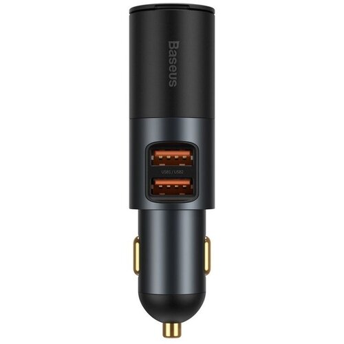 Автомобильное зарядное устройство Baseus Share Together Fast Charge Car Charger with Cigarette Lighter Expansion Port U+U 120W Gray (CCBT-D0G)