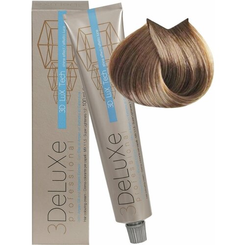 3Deluxe крем-краска для волос 3D Lux Tech, 9.0 Очень светлый блондин