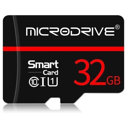 Карта памяти MICRODRIVE Micro SD класс 10 UHS-1 U1 V10 A1 32 ГБ флеш карта памяти kodak u1 128 гб 64 гб 32 гб 16 гб карта micro sd высокоскоростная карта памяти micro sd tf sd карта класса 10 tarjeta de