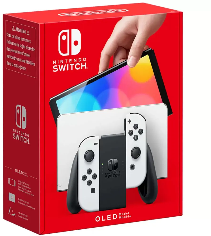 Игровая приставка Nintendo Switch (OLED-модель) White. Требуется адаптер под евро-вилку — купить в интернет-магазине по низкой цене на Яндекс Маркете