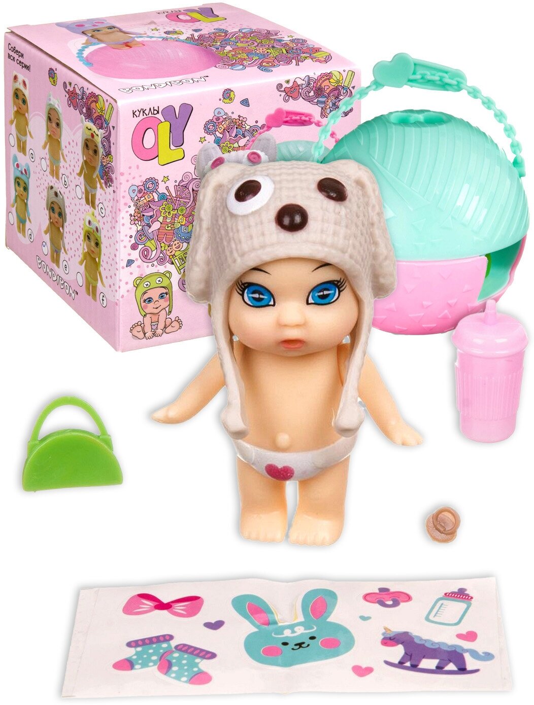 Набор игровой куколка "OLY" в шаре, девочка (E, ВВ3892) Bondibon - фото №1