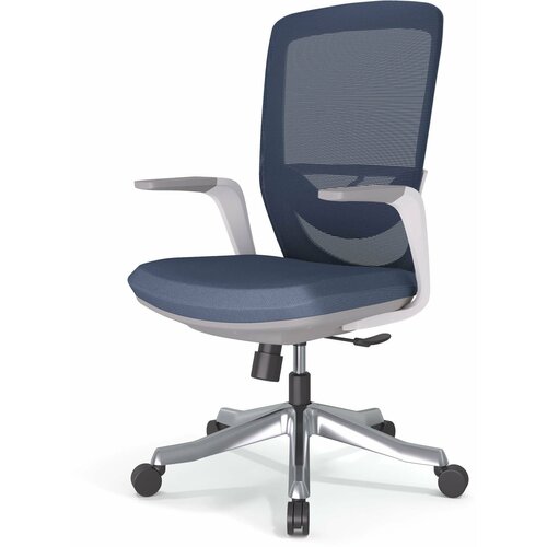 Кресло компьютерное - фиджи, сетка/ткань, синее
