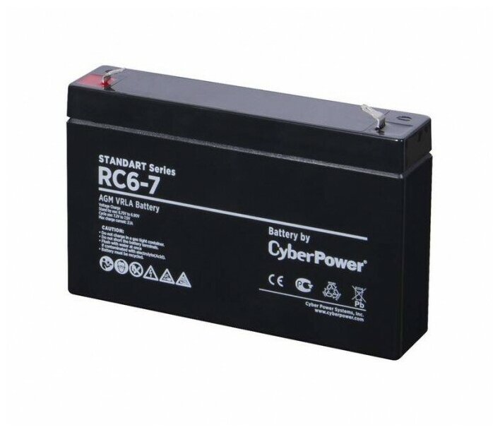 CyberPower батареи комплектующие к ИБП Аккумуляторная батарея RC 6-7 6V 7Ah