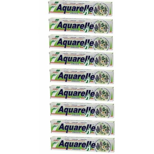 Aquarelle Зубная паста Herbal, 75 мл, 9 штук
