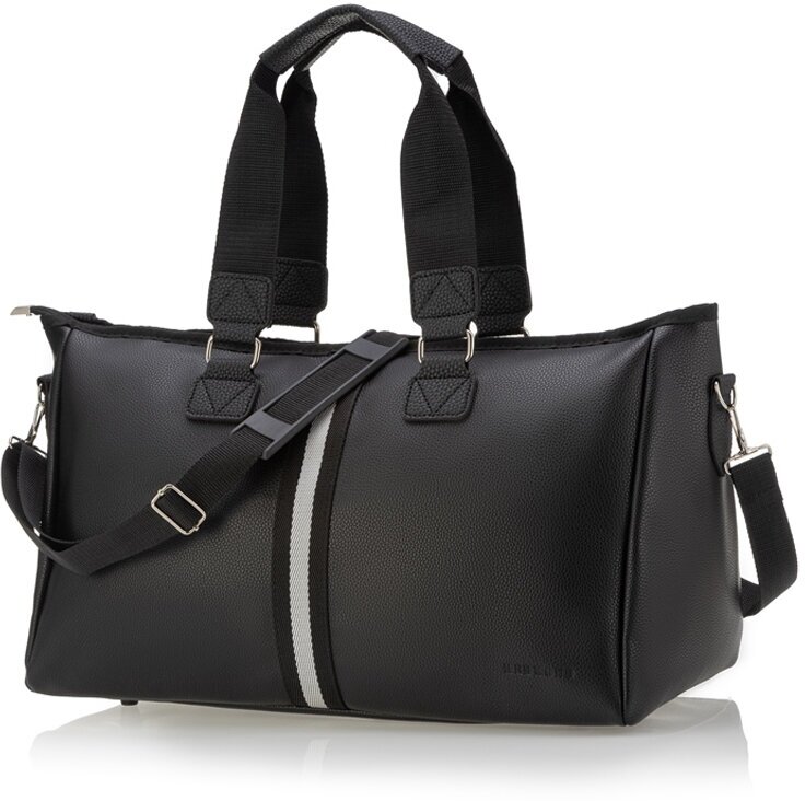 Кожаная дорожная сумка с плечевым ремнем, 27х45х23 см, черный, Redmond, CULK1384 - фотография № 1