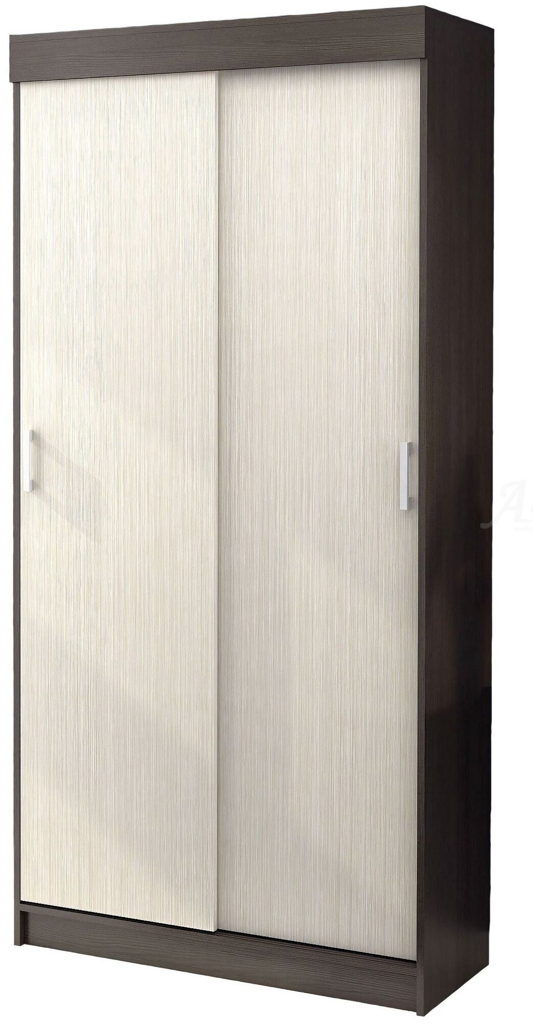Светлый Шкаф-купе для одежды в прихожую, спальню или гостиную 100см венге/белфорд - СМ0169