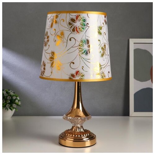 фото Лампа настольная risalux e27, 40 вт, золото, 22,5*22,5*40 см
