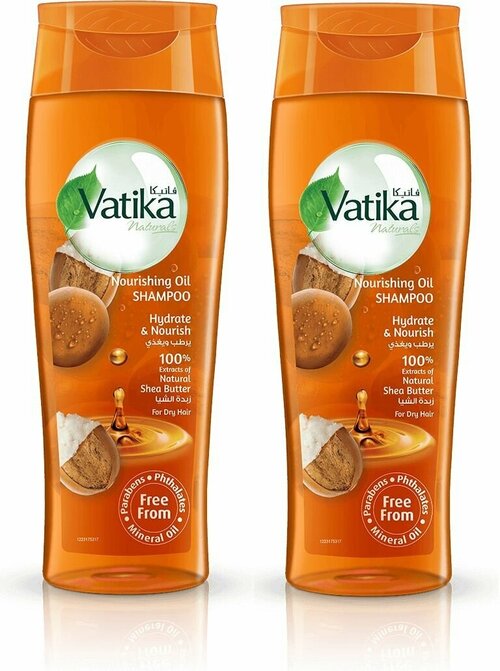 Vatika Nourishing Oil Shampoo Shea Butter Шампунь с маслом Ши для сухих волос 425 мл - 2 шт.