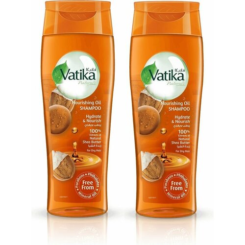 Vatika Nourishing Oil Shampoo Shea Butter Шампунь с маслом Ши для сухих волос 425 мл - 2 шт.